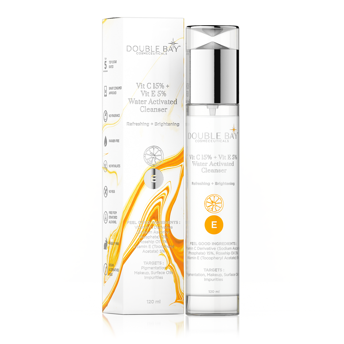 Vit C 15% + Vit E 5% Water-Activated Cleanser